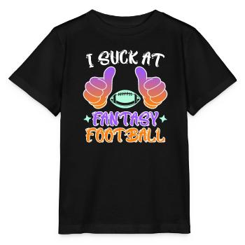 Ich sucer à Fantasy Football Loser - T-shirt bio MINI CREATOR Stanley/Stella Enfant - noir - Devant - Mikhail (115cm)