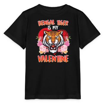 Schatz Ich liebe Bengalische Tiger Valentinstag - Stanley/Stella Kinder T-Shirt MINI CREATOR  - Schwarz - Vorne - Mikhail (115cm)
