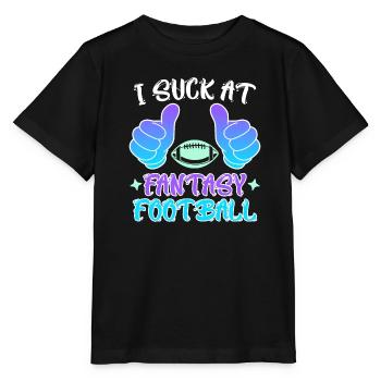 Ich sucer à Fantasy Football Loser - T-shirt bio MINI CREATOR Stanley/Stella Enfant - noir - Devant - Mikhail (115cm)
