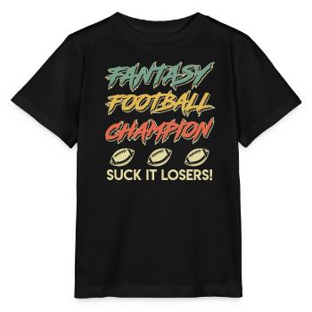 Fantasy Football Champ Champion - Stanley/Stella Kinder T-Shirt MINI CREATOR  - Schwarz - Vorne - Mikhail (115cm)