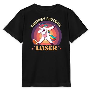Fantasy Football Loser Einhorn Fantasy Football - Stanley/Stella Kinder T-Shirt MINI CREATOR  - Schwarz - Vorne - Mikhail (115cm)