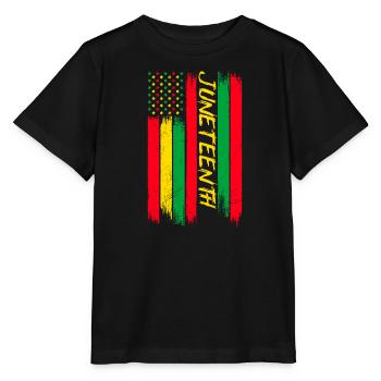 Juneteenth Independence America African Woman - T-shirt bio MINI CREATOR Stanley/Stella Enfant - noir - Devant - Mikhail (115cm)