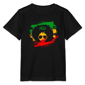 1865 Black History Woman Power African Woman - Stanley/Stella MINI CREATOR Kids’ T-Shirt - black - Front - Mikhail (115cm)