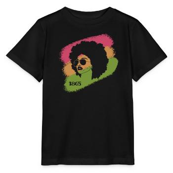 Juneteenth 1865 African American African woman - Stanley/Stella MINI CREATOR Kids’ T-Shirt - black - Front - Mikhail (115cm)