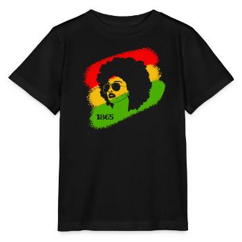Juneteenth 1865 African American African woman - Stanley/Stella MINI CREATOR Kids’ T-Shirt - black - Front - Mikhail (115cm)