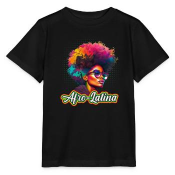 Afro Cheveux Afro Latina Femme Africaine - T-shirt bio MINI CREATOR Stanley/Stella Enfant - noir - Devant - Mikhail (115cm)