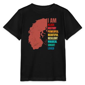 Frauenpower Schwarze Frau Afrikanische Frau - Stanley/Stella Kinder T-Shirt MINI CREATOR  - Schwarz - Vorne - Mikhail (115cm)