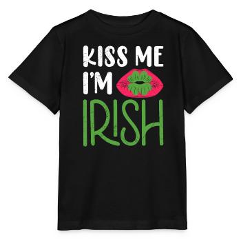 Kiss me I'm Irish St. Patrick's Day - Stanley/Stella MINI CREATOR Kids’ T-Shirt - black - Front - Mikhail (115cm)