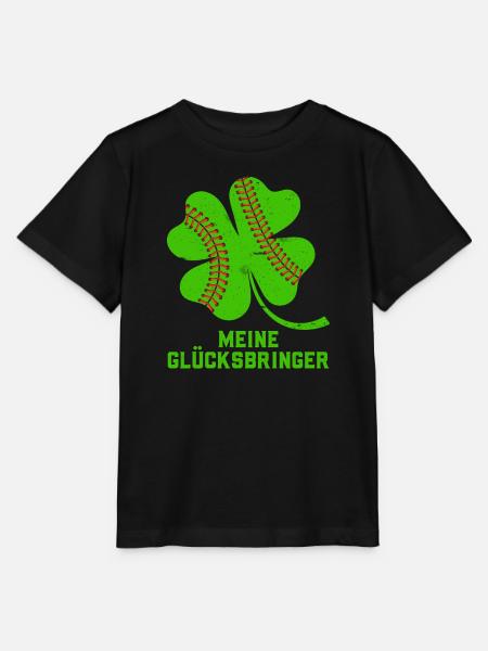 Meine Glücksbringer Baseball Kleeblatt - Stanley/Stella Kinder T-Shirt MINI CREATOR  - Schwarz