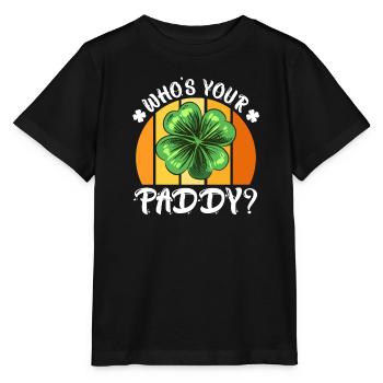 Qui est votre Paddy? Clover Saint-Patrick - T-shirt bio MINI CREATOR Stanley/Stella Enfant - noir - Devant - Mikhail (115cm)