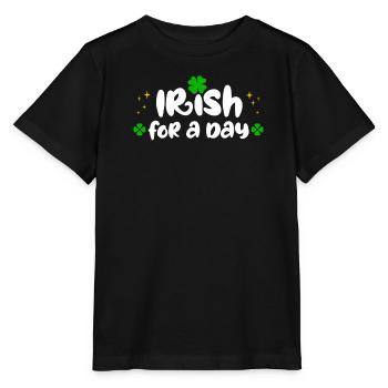 Irish for a Day St Patrick's Day - Stanley/Stella MINI CREATOR Kids’ T-Shirt - black - Front - Mikhail (115cm)