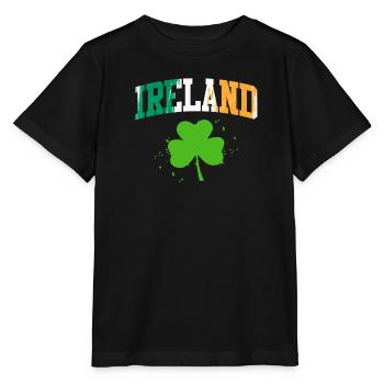 Irland Kleeblatt irischer St. Patrick’s Day - Stanley/Stella Kinder T-Shirt MINI CREATOR  - Schwarz - Vorne - Mikhail (115cm)