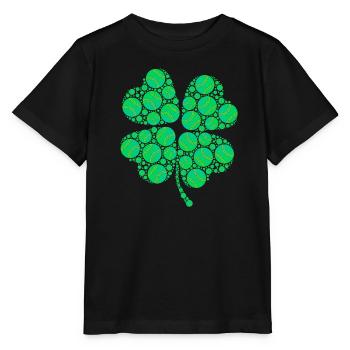 Joueur de baseball Clover Lucky Charm Joueur de baseball - T-shirt bio MINI CREATOR Stanley/Stella Enfant - noir - Devant - Mikhail (115cm)