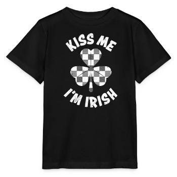 Kiss me I'm Irish St. Patrick's Day - Stanley/Stella MINI CREATOR Kids’ T-Shirt - black - Front - Mikhail (115cm)