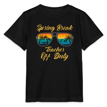 Spring Break Teacher off duty School Holiday Teacher - Stanley/Stella MINI CREATOR Kids’ T-Shirt - black - Front - Mikhail (115cm)
