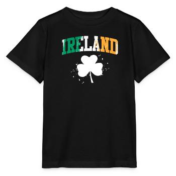 Irland Kleeblatt irischer St. Patrick’s Day - Stanley/Stella Kinder T-Shirt MINI CREATOR  - Schwarz - Vorne - Mikhail (115cm)
