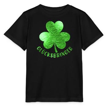 Lucky charm cloverleaf - Stanley/Stella MINI CREATOR Kids’ T-Shirt - black - Front - Mikhail (115cm)
