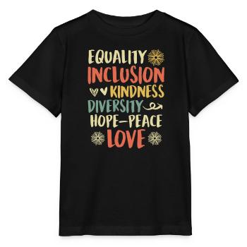 Inklusion handicap Akzeptanz und Awareness - Stanley/Stella Kinder T-Shirt MINI CREATOR  - Schwarz - Vorne - Mikhail (115cm)