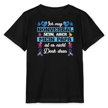 Autismus Kind Spektrum Störung Spruch - Stanley/Stella Kinder T-Shirt MINI CREATOR  - Schwarz - Vorne - Mikhail (115cm)