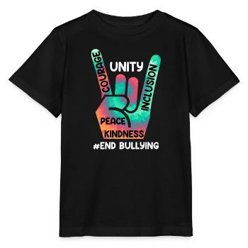 Stop Bullying Awareness and Solidarity for - Stanley/Stella MINI CREATOR Kids’ T-Shirt - black - Front - Mikhail (115cm)