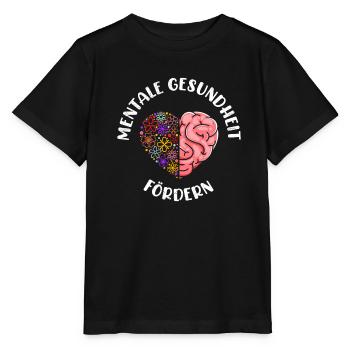 Mentale Gesundheit fördern Mental Health - Stanley/Stella Kinder T-Shirt MINI CREATOR  - Schwarz - Vorne - Mikhail (115cm)