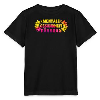 Mentale Gesundheit fördern Mental Health - Stanley/Stella Kinder T-Shirt MINI CREATOR  - Schwarz - Vorne - Mikhail (115cm)