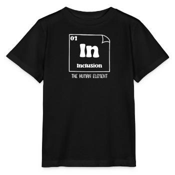 Inklusion Akzeptanz und Solidarität handicap - Stanley/Stella Kinder T-Shirt MINI CREATOR  - Schwarz - Vorne - Mikhail (115cm)