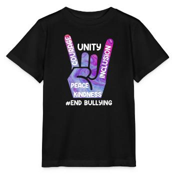 Stop Bullying Awareness and Solidarity for - Stanley/Stella MINI CREATOR Kids’ T-Shirt - black - Front - Mikhail (115cm)