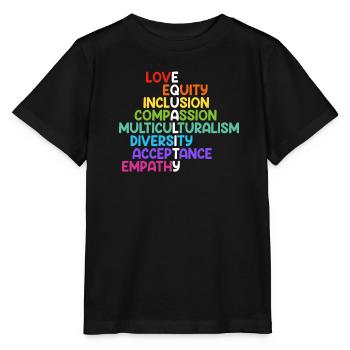 Inklusion Mitgefühl Menschen mit Behinderung - Stanley/Stella Kinder T-Shirt MINI CREATOR  - Schwarz - Vorne - Mikhail (115cm)