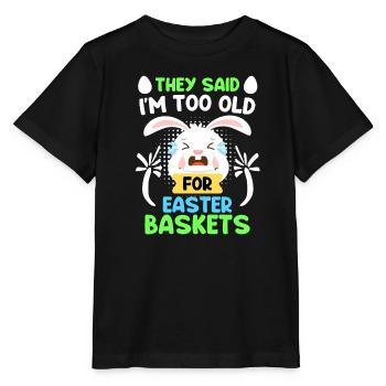 Lapin de Pâques Panier de Pâques Lapin Oeufs de Pâques - T-shirt bio MINI CREATOR Stanley/Stella Enfant - noir - Devant - Mikhail (115cm)