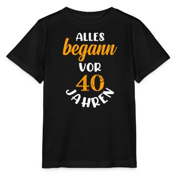 40. Hochzeitstag Rubinhochzeit - Stanley/Stella Kinder T-Shirt MINI CREATOR  - Schwarz - Vorne - Mikhail (115cm)