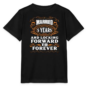 Wooden wedding 5th wedding anniversary - Stanley/Stella MINI CREATOR Kids’ T-Shirt - black - Front - Mikhail (115cm)