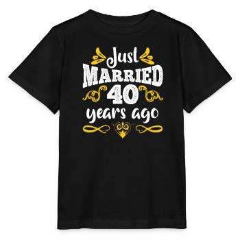 Just married 40 years married - Stanley/Stella MINI CREATOR Kids’ T-Shirt - black - Front - Mikhail (115cm)