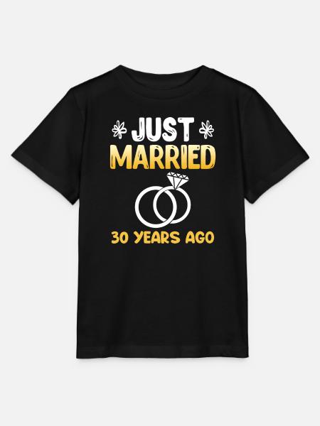 Just Married 30 Years 30. Hochzeitstag - Stanley/Stella T-shirt MINI CREATOR til børn - sort