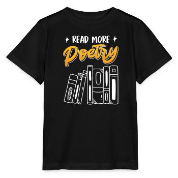 Lire la suite Poésie Poèmes Poètes Amoureux du livre - T-shirt bio MINI CREATOR Stanley/Stella Enfant - noir - Devant - Mikhail (115cm)
