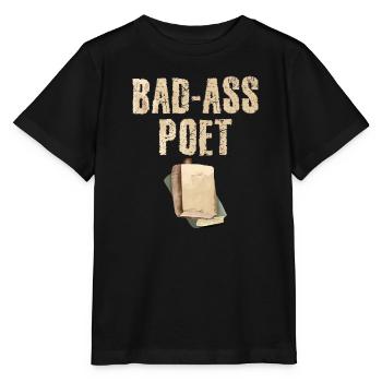 Bad-Ass Poets Poetry and Poems Poet - Stanley/Stella MINI CREATOR Kids’ T-Shirt - black - Front - Mikhail (115cm)