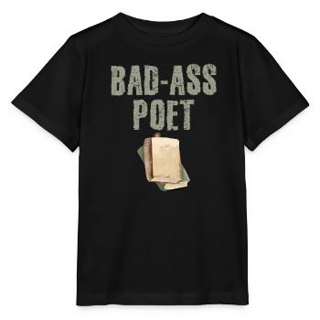 Bad-Ass Poets Poetry and Poems Poet - Stanley/Stella MINI CREATOR Kids’ T-Shirt - black - Front - Mikhail (115cm)