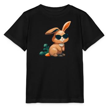 Lapin de Pâques Visage Lapin de Pâques Lapin de Pâques - T-shirt bio MINI CREATOR Stanley/Stella Enfant - noir - Devant - Mikhail (115cm)