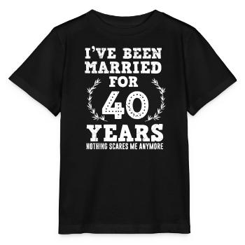 40 ans mariage Ruby marié - T-shirt bio MINI CREATOR Stanley/Stella Enfant - noir - Devant - Mikhail (115cm)