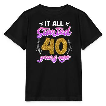 40 ans mariés 40e anniversaire de mariage - T-shirt bio MINI CREATOR Stanley/Stella Enfant - noir - Devant - Mikhail (115cm)
