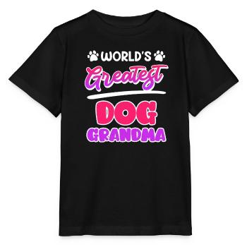 Hundeliebhaber Beste Oma Muttertag Granny Hundefan - Stanley/Stella Kinder T-Shirt MINI CREATOR  - Schwarz - Vorne - Mikhail (115cm)