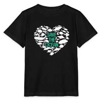 Save The Ocean Ocean Protection Environment - Stanley/Stella MINI CREATOR Kids’ T-Shirt - black - Front - Mikhail (115cm)