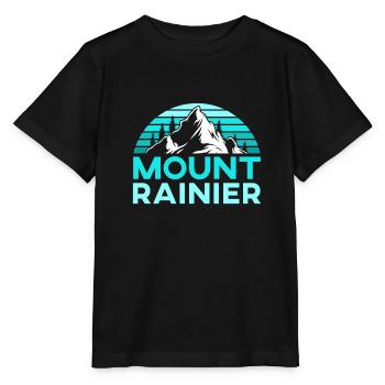 Mount Rainier Bergsteiger Gipfelsport Wandern - Stanley/Stella Kinder T-Shirt MINI CREATOR  - Schwarz - Vorne - Mikhail (115cm)