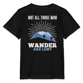 Wanderer Nicht alle die wandern verlaufen sich - Stanley/Stella Kinder T-Shirt MINI CREATOR  - Schwarz - Vorne - Mikhail (115cm)