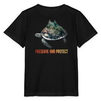 Artenschutz vom Aussterben bedrohte Tiere Natur - Stanley/Stella Kinder T-Shirt MINI CREATOR  - Schwarz - Vorne - Mikhail (115cm)
