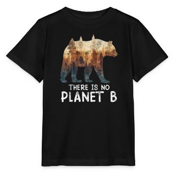 Il n’y a pas d’espèce menacée de la planète B - T-shirt bio MINI CREATOR Stanley/Stella Enfant - noir - Devant - Mikhail (115cm)