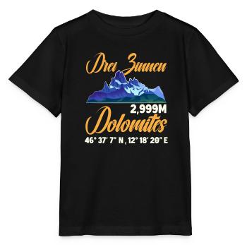 Trois Pics Dolomites grimpeurs - T-shirt bio MINI CREATOR Stanley/Stella Enfant - noir - Devant - Mikhail (115cm)