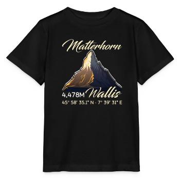 Matterhorn Wanderer Bergfan klettern Hiking - Stanley/Stella Kinder T-Shirt MINI CREATOR  - Schwarz - Vorne - Mikhail (115cm)