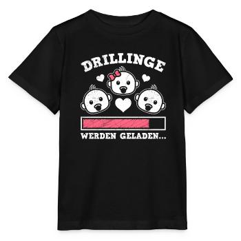 Drillinge werden geladen 2024 Triplets - Stanley/Stella Kinder T-Shirt MINI CREATOR  - Schwarz - Vorne - Mikhail (115cm)