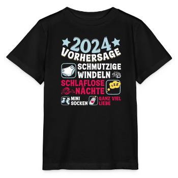 Vorhersage 2024 bald Vater Babyparty 2024 - Stanley/Stella Kinder T-Shirt MINI CREATOR  - Schwarz - Vorne - Mikhail (115cm)